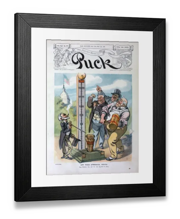 Framed Print : Try your strength, gents Framed Print : Try your strength, gents