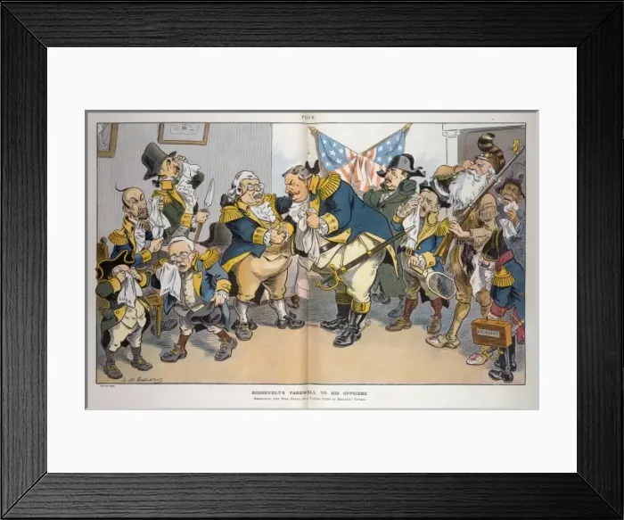 Framed Print : Roosevelts farewell to his officers Framed Print : Roosevelts farewell to his officers