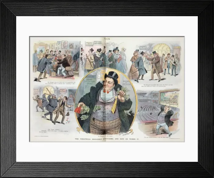 Framed Print : The theatrical managers bunco-game, and how he works it Framed Print : The theatrical managers bunco-game, and how he works it