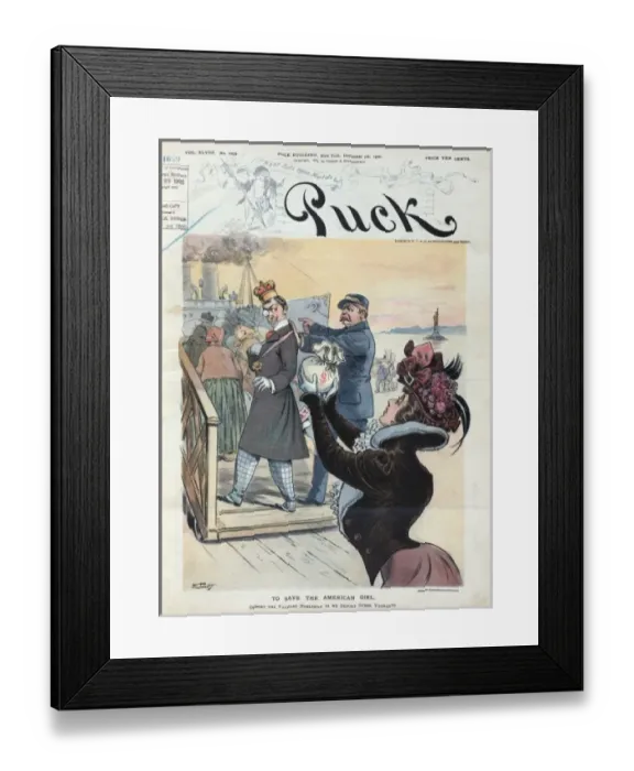 Framed Print : To save the American girl Framed Print : To save the American girl