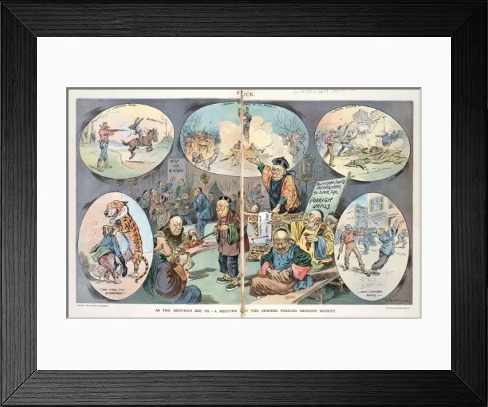 Framed Print : As the heathen see us - a meeting of the Chinese foreign mis Framed Print : As the heathen see us - a meeting of the Chinese foreign mis