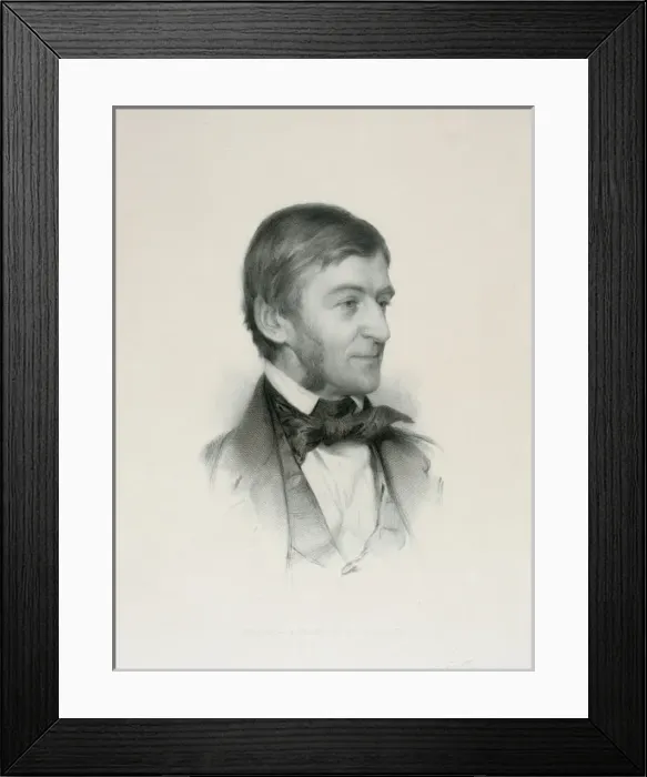Framed Print : Ralph Waldo Emerson, head-and-shoulders portrait, facing rig Framed Print : Ralph Waldo Emerson, head-and-shoulders portrait, facing rig