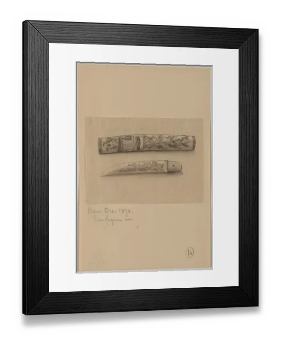 Framed Print : Knife or short sword with sheaf Framed Print : Knife or short sword with sheaf