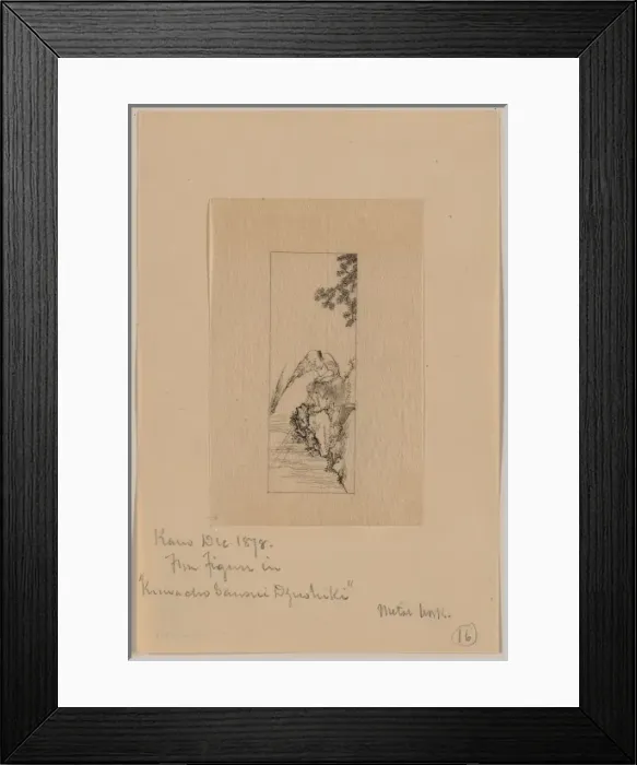 Framed Print : A man fishing from the bank of a river Framed Print : A man fishing from the bank of a river