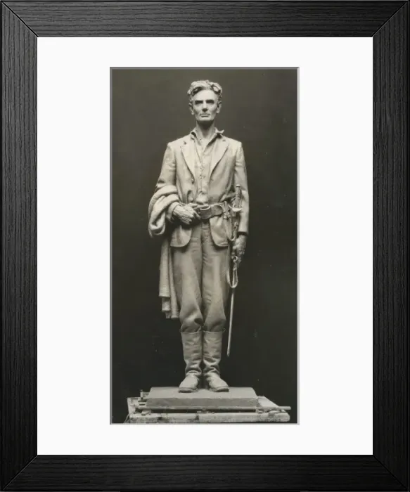 Framed Print : Sculpture of Abraham Lincoln, full-length, standing, facing Framed Print : Sculpture of Abraham Lincoln, full-length, standing, facing