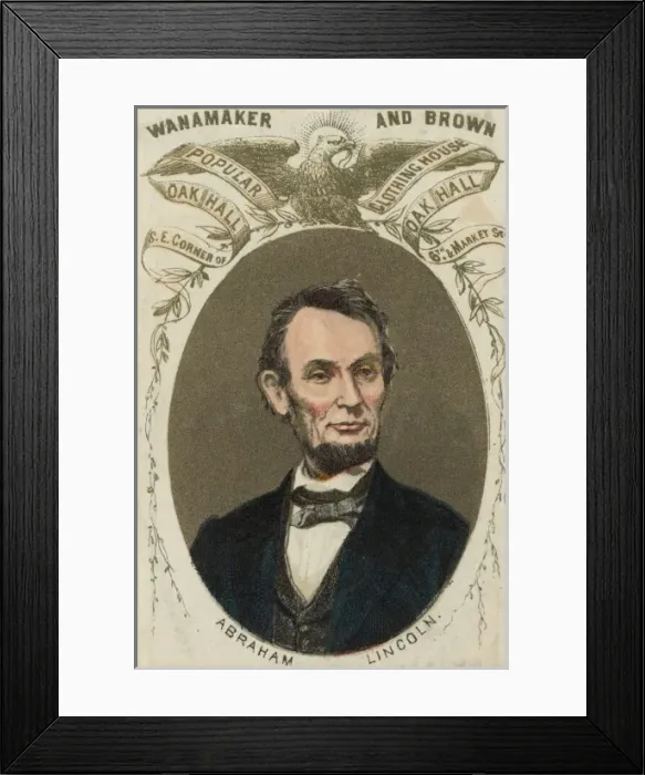 Framed Print : Wanamaker and Brown popular clothing house, Oak Hall, SE cor Framed Print : Wanamaker and Brown popular clothing house, Oak Hall, SE cor