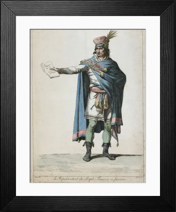Framed Print : Le representant du peuple Francois en fonction Framed Print : Le representant du peuple Francois en fonction