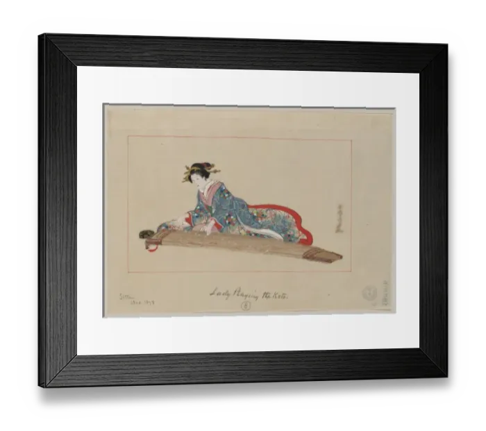 Framed Print : Lady playing the koto Framed Print : Lady playing the koto
