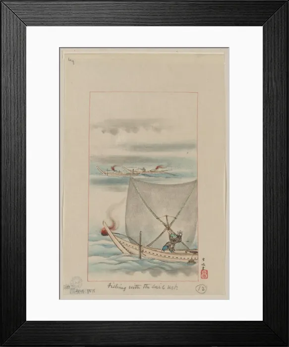 Framed Print : Fishing with the sail net Framed Print : Fishing with the sail net