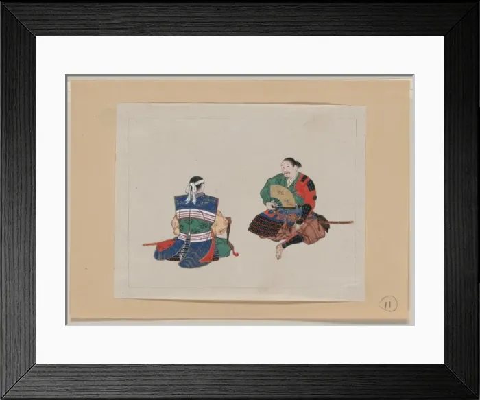 Framed Print : Front and back view of uniform and armor for samurai Framed Print : Front and back view of uniform and armor for samurai