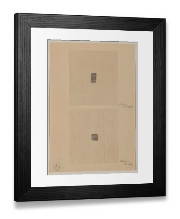 Framed Print : Design drawings for rectangular seals or stamps Framed Print : Design drawings for rectangular seals or stamps