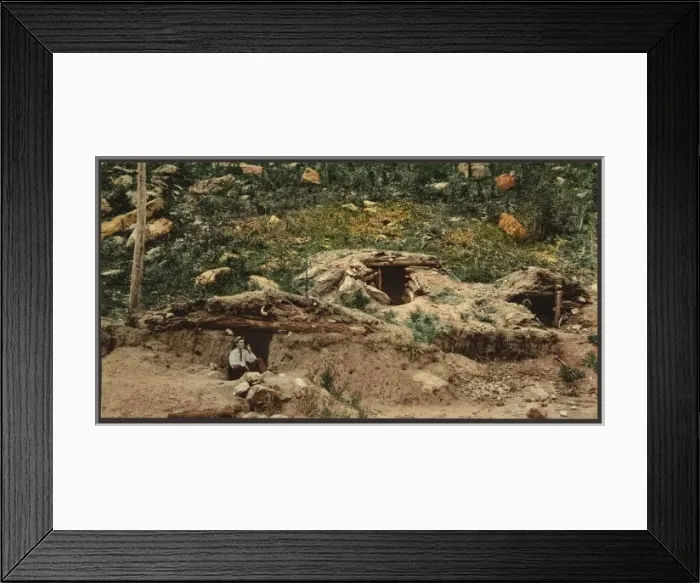 Framed Print : Colorado. Dug out cabins Framed Print : Colorado. Dug out cabins