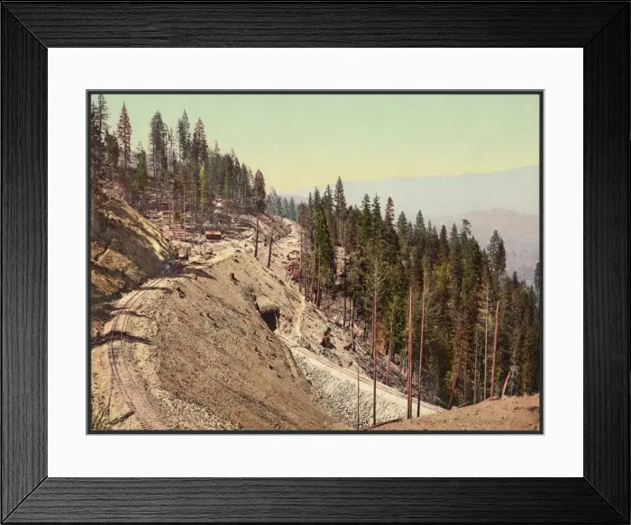 Framed Print : Loop and tunnels, Siskiyou Mountains, California Framed Print : Loop and tunnels, Siskiyou Mountains, California