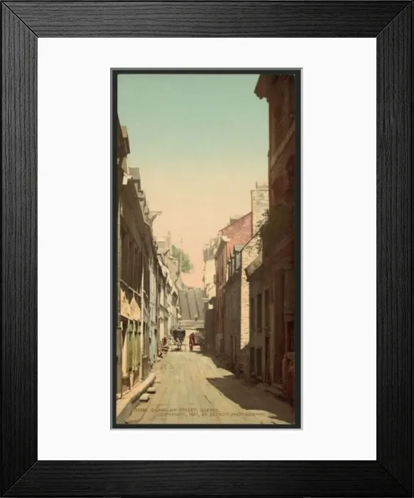 Framed Print : Champlain Street, Quebec Framed Print : Champlain Street, Quebec