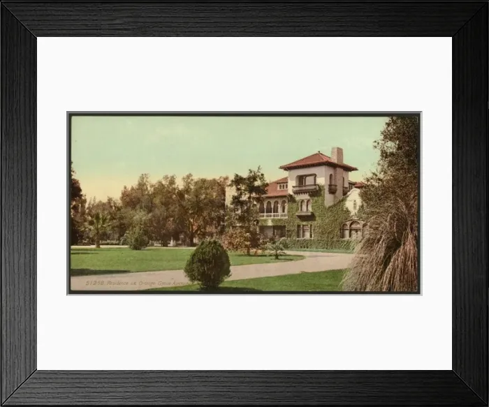Framed Print : Residence on Orange Grove Avenue, Pasadena, California Framed Print : Residence on Orange Grove Avenue, Pasadena, California