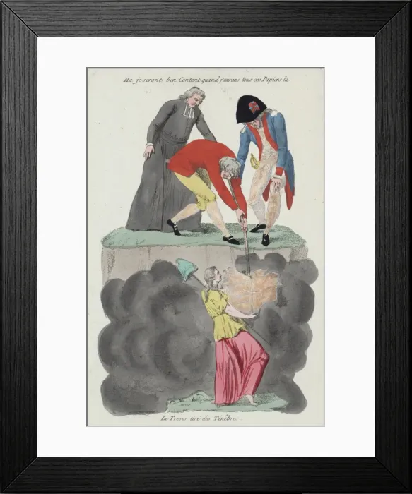 Framed Print : Ha je seront ben content quand j aurons tous ces papiers la Framed Print : Ha je seront ben content quand j aurons tous ces papiers la