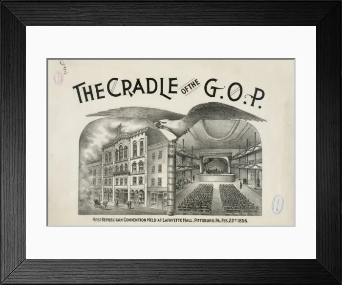 Framed Print : The cradle of the G. O. P. First Republican convention held Framed Print : The cradle of the G. O. P. First Republican convention held