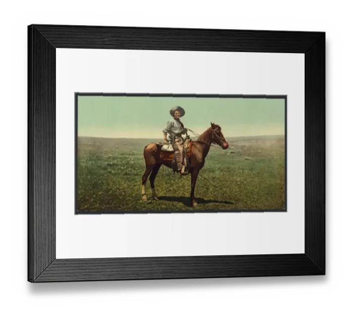 Framed Print : A cowboy. Date between 1898 and 1905 Framed Print : A cowboy. Date between 1898 and 1905