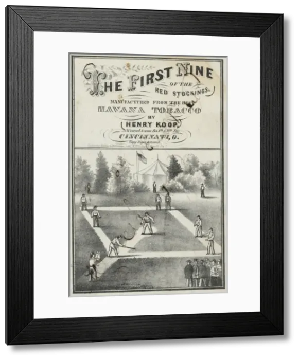 Framed Print : The first nine of the Red Stockings, manufactured from the b Framed Print : The first nine of the Red Stockings, manufactured from the b