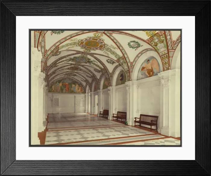 Framed Print : Library of Congress. South Hall, entrance pavilion Framed Print : Library of Congress. South Hall, entrance pavilion