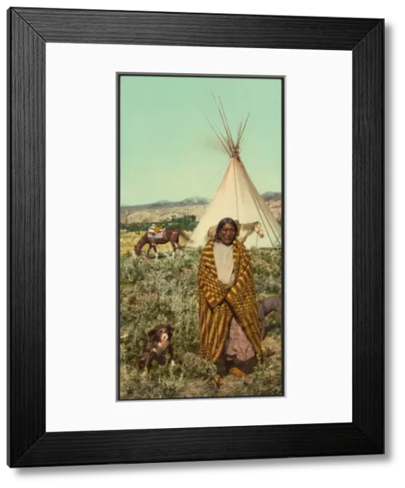 Framed Print : A Crow indian Framed Print : A Crow indian