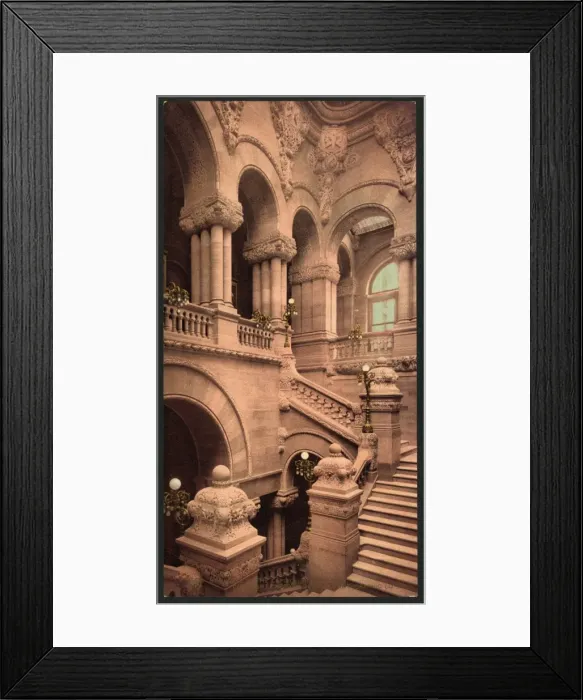Framed Print : Staircase to the Capitol, Albany, N. Y Framed Print : Staircase to the Capitol, Albany, N. Y