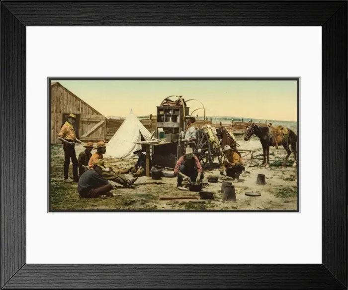 Framed Print : Colorado. The round up, grub pile Colorado. The round up, gr