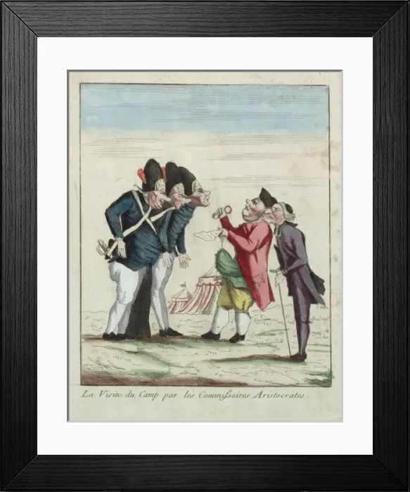 Framed Print : La visite du camp par les commissaires aristocrates Framed Print : La visite du camp par les commissaires aristocrates