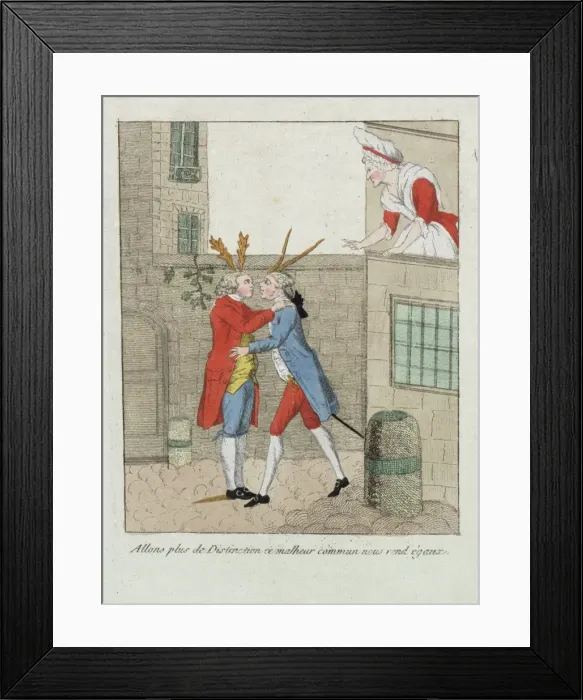 Framed Print : Allons plus de distinction ce malheur commun nous rend egaux Framed Print : Allons plus de distinction ce malheur commun nous rend egaux