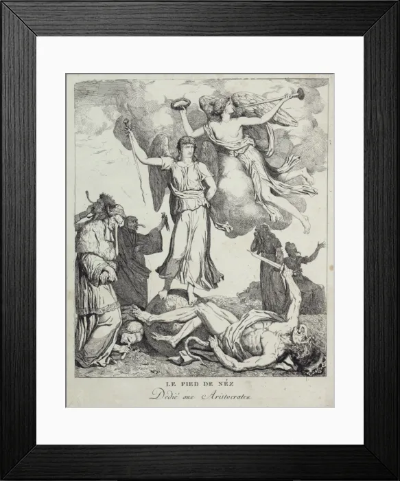 Framed Print : Le pied de nez - dedie aux aristocrates Framed Print : Le pied de nez - dedie aux aristocrates