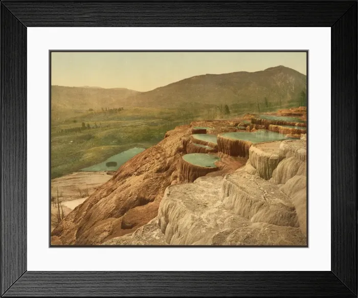 Framed Print : Pulpit Terraces from above, Yellowstone National Park Framed Print : Pulpit Terraces from above, Yellowstone National Park