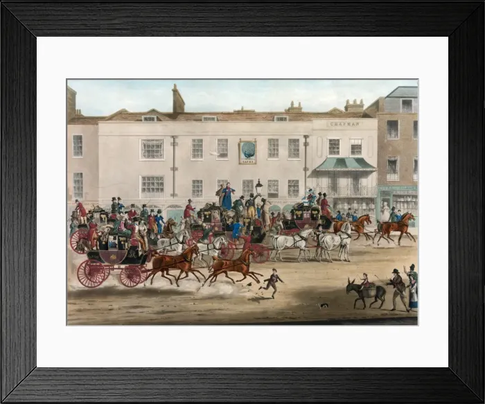 Framed Print : North-country mails at the Peacock, Islington Framed Print : North-country mails at the Peacock, Islington