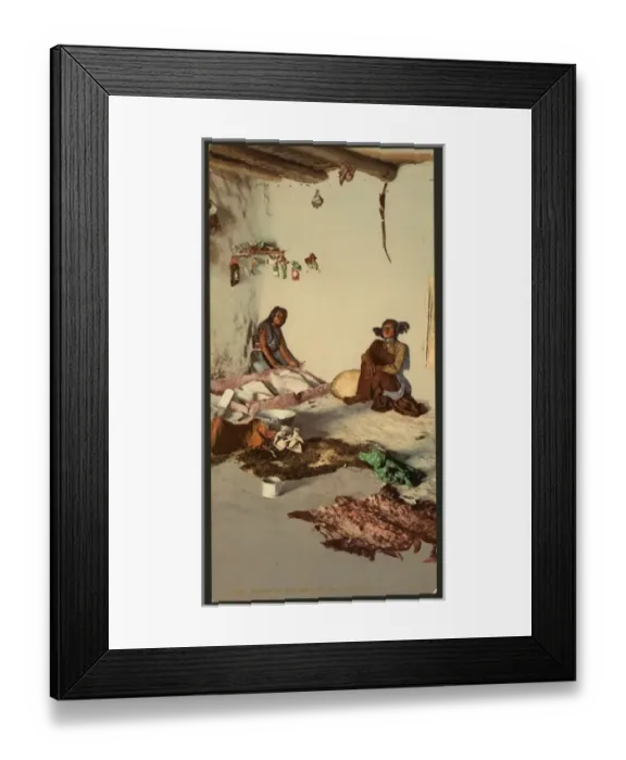 Framed Print : Women at the Matate, Moki pueblos Framed Print : Women at the Matate, Moki pueblos