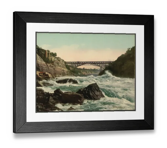 Framed Print : Whirlpool Rapids, looking up Niagara Framed Print : Whirlpool Rapids, looking up Niagara