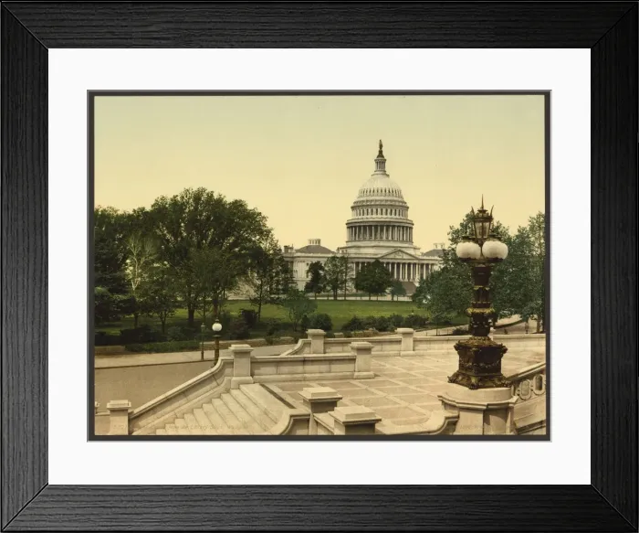 Framed Print : The Capitol from the Library steps, Washington Framed Print : The Capitol from the Library steps, Washington