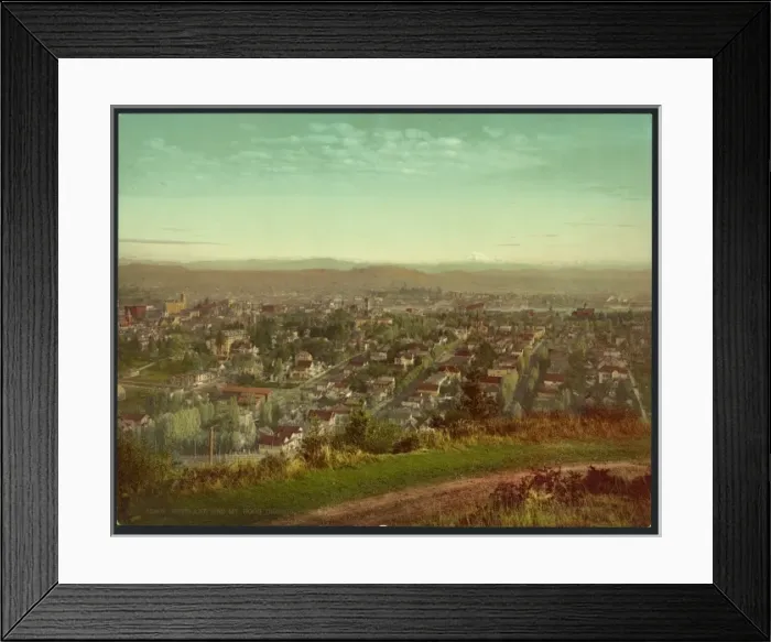 Framed Print : Portland and Mt. Hood, Oregon Framed Print : Portland and Mt. Hood, Oregon