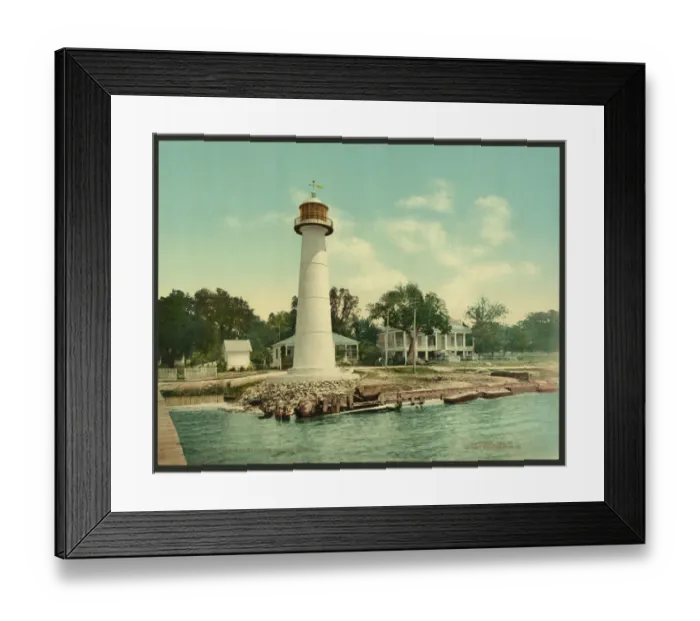 Framed Print : The Biloxi light, Biloxi, Miss Framed Print : The Biloxi light, Biloxi, Miss