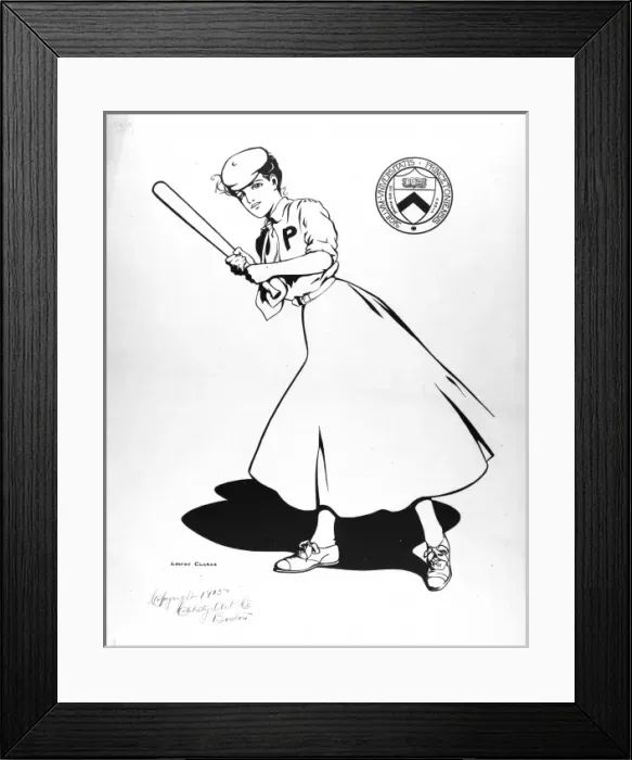Framed Print : Princeton University woman baseball player Framed Print : Princeton University woman baseball player