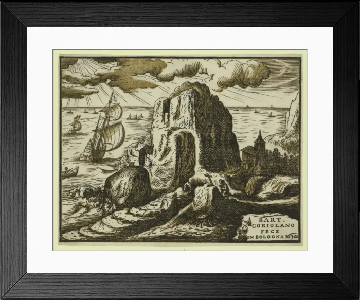 Framed Print : Landscape (with hermit or saint in prayer) Framed Print : Landscape (with hermit or saint in prayer)