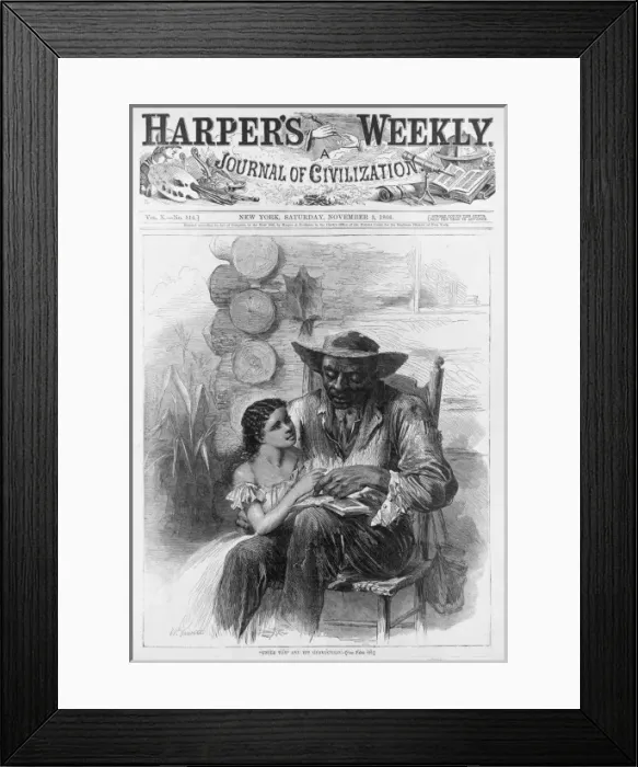 Framed Print : Uncle Tom and his grandchild Framed Print : Uncle Tom and his grandchild