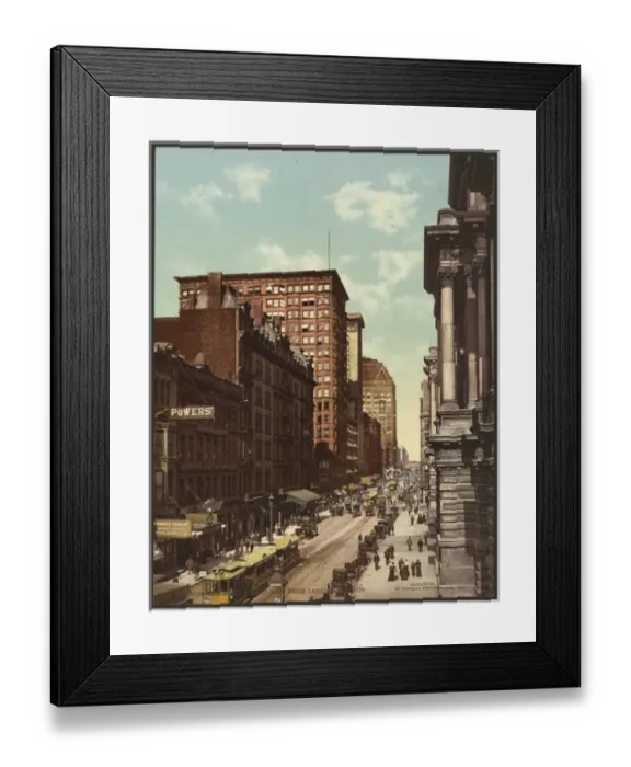 Framed Print : Randolph Street east from LaSalle, Chicago Framed Print : Randolph Street east from LaSalle, Chicago