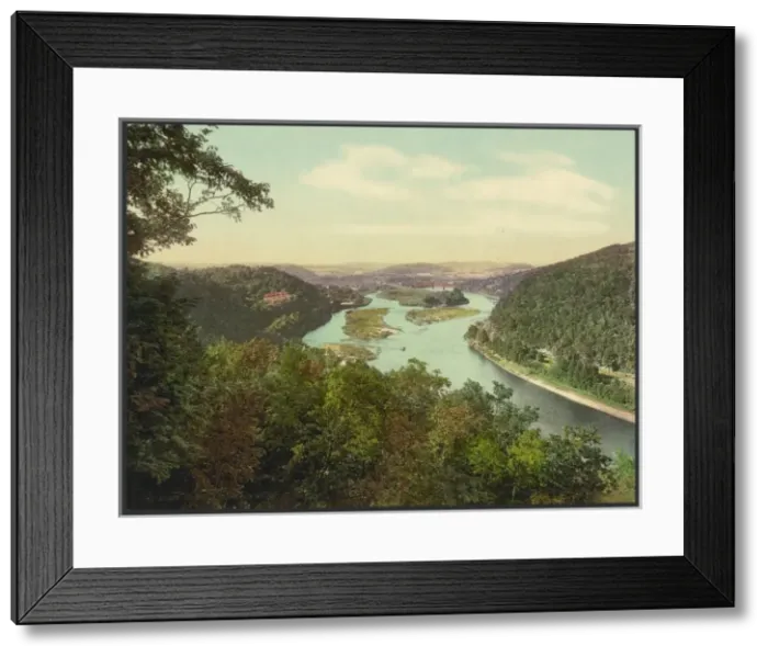 Framed Print : Up the Delaware from the Water Gap Framed Print : Up the Delaware from the Water Gap