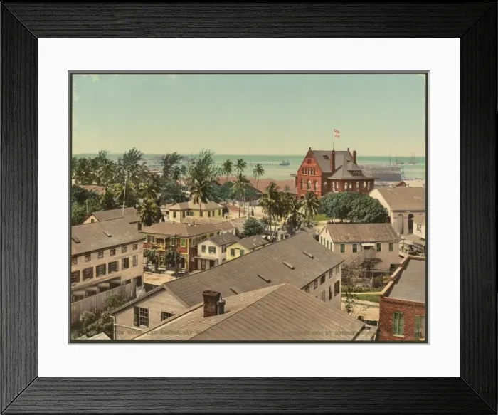 Framed Print : Custom House and harbor, Key West Framed Print : Custom House and harbor, Key West
