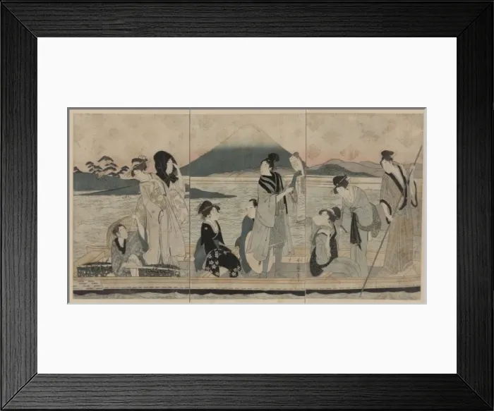 Framed Print : First dream: Fuji, hawks, and eggplants Framed Print : First dream: Fuji, hawks, and eggplants