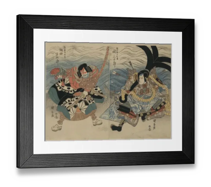 Framed Print : The actors Seki Sanjuro and Sakata Hanguro The actors Seki S Framed Print : The actors Seki Sanjuro and Sakata Hanguro The actors Seki S
