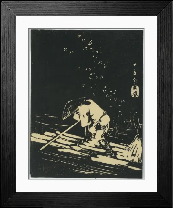 Framed Print : Flower petals sprinkling a raft Framed Print : Flower petals sprinkling a raft