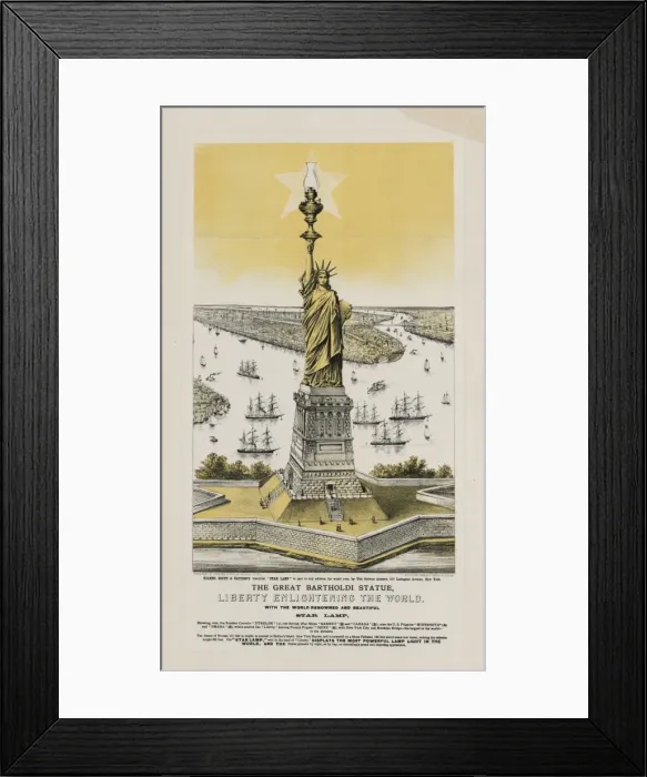 Framed Print : The great Bartholdi statue, Liberty enlightening the world w Framed Print : The great Bartholdi statue, Liberty enlightening the world w
