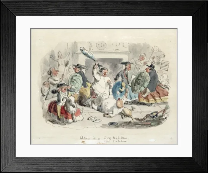 Framed Print : A row in a city kitchen Framed Print : A row in a city kitchen