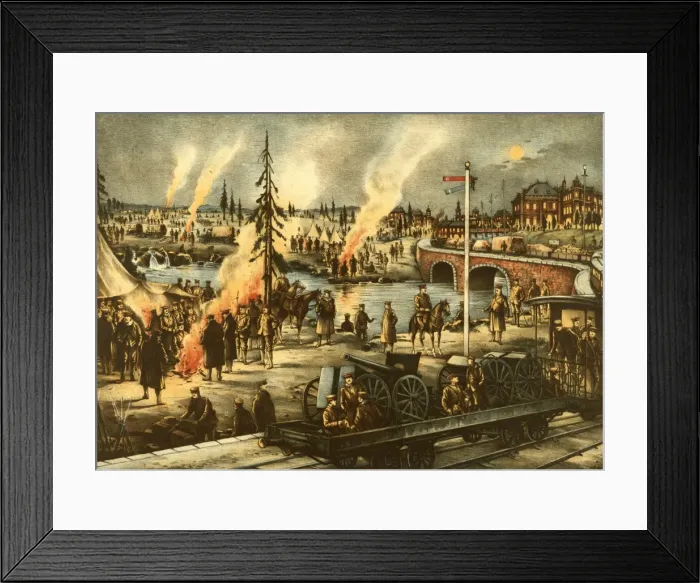 Framed Print : Camping of the expeditionary army in Siberia Framed Print : Camping of the expeditionary army in Siberia