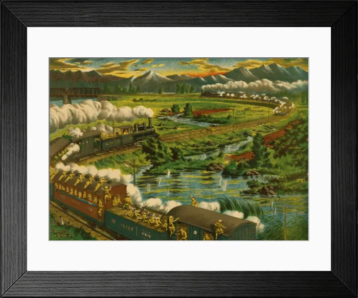 Framed Print : Furious fighting at Amur Framed Print : Furious fighting at Amur